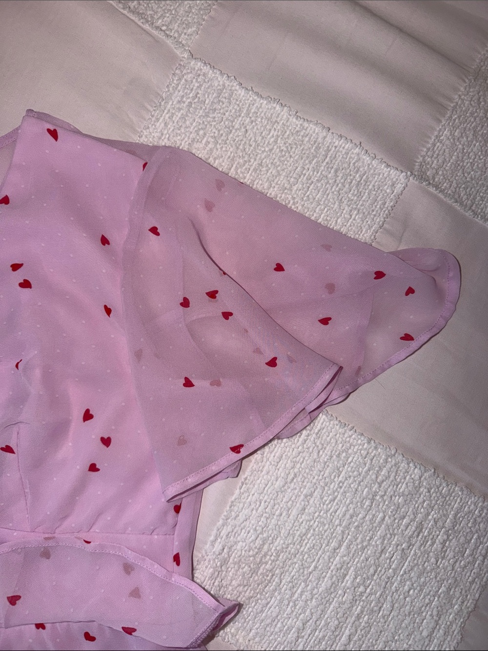 Pink Heart Print Ruffle Dress - Picture 3 of 5